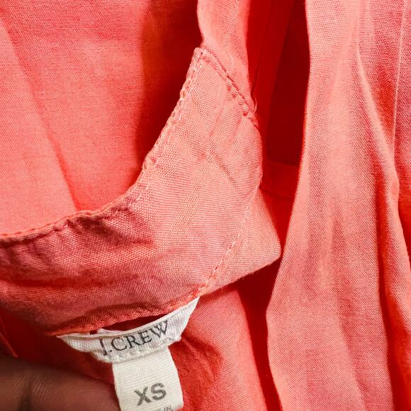 J. Crew Coral Tie Front Sleeveless Maxi Dress Size XS - Picture 4 of 8